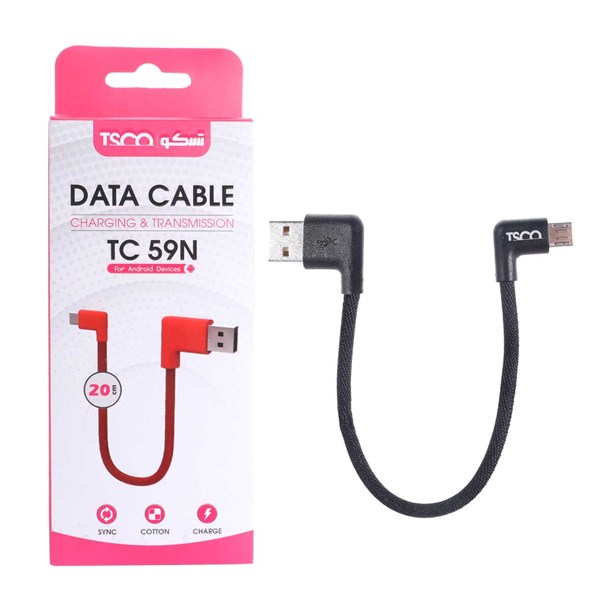 کابل شارژ پاوربانک اندروید TSCO مدل TC 59N - مشکی
